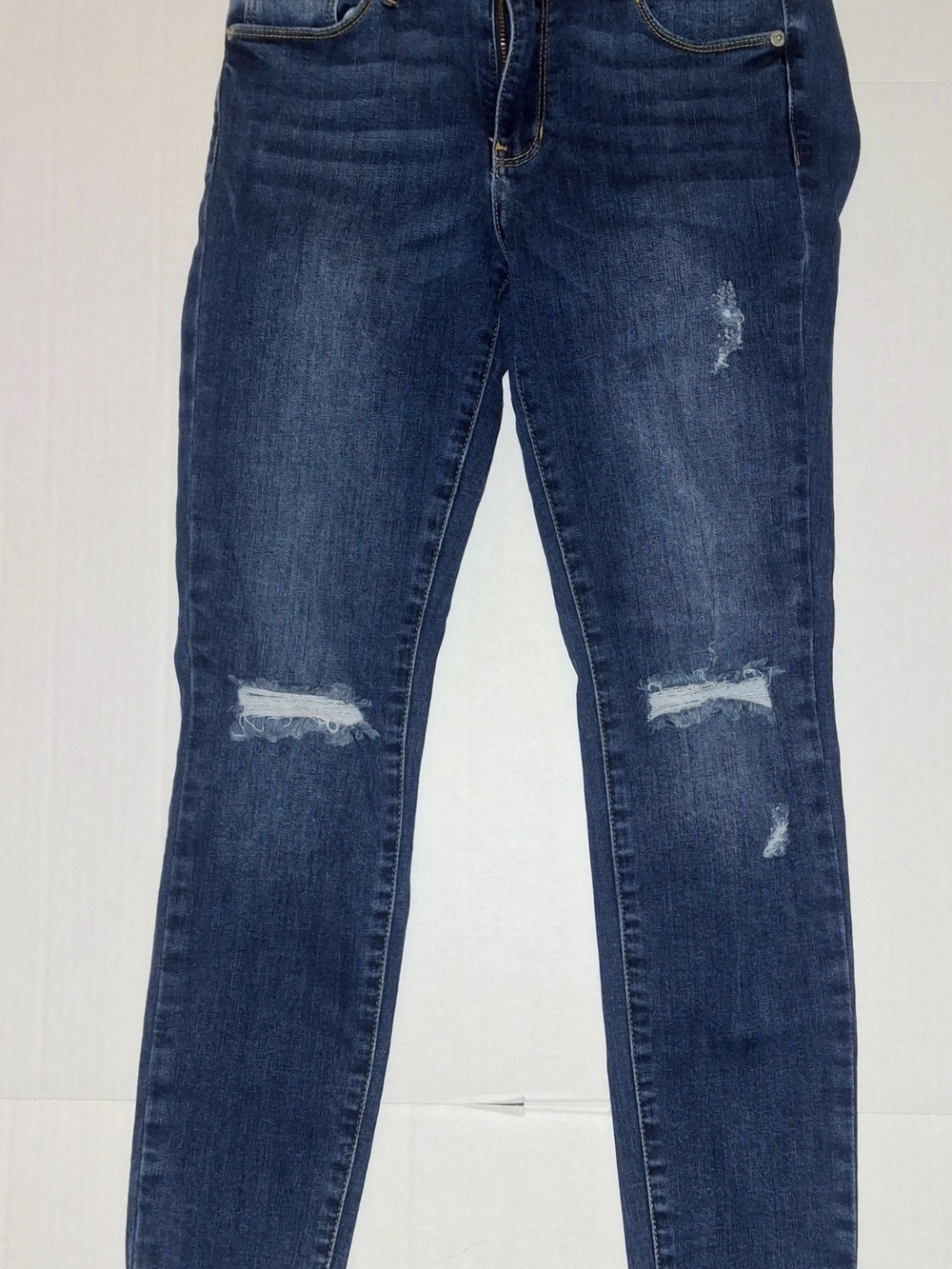 Just USA Dark Blue Distressed Skinny Jeans